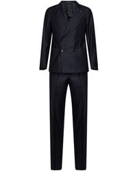 Tagliatore - Pinstriped Virgin Wool Vesuvio Double-Breasted Suit - Lyst