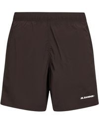 Jil Sander - Stretch Nylon Logo Swim Shorts - Lyst