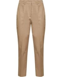 Blanca Vita - Sand Stretch Cotton Pares Chino Trousers - Lyst