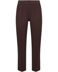 Blanca Vita - Coffee Stretch Jersey Pioppo Trumpet Trousers - Lyst