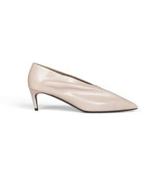 KHAITE - Nude Glazed Leather Miriam Pumps - Lyst