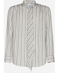 PT Torino - Tie-detail Pinstriped Viscose-blend Shirt - Lyst