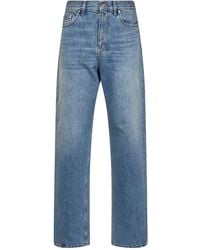 Gucci - Light Cotton Denim Straight Jeans - Lyst