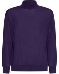 D 40 - Virgin Wool Mock Neck Sweater - Lyst