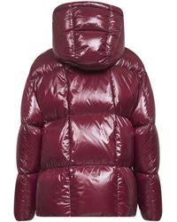 Moncler Brysur Hooded Teddy Short Down Jacket in Natural