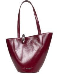 Jacquemus - Burgundy The Medium Bambola Bucket Bag - Lyst