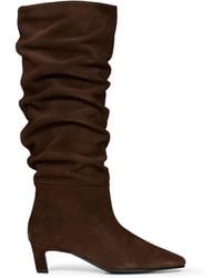 Alohas - Suede Kalila Knee-High Draped Boots - Lyst