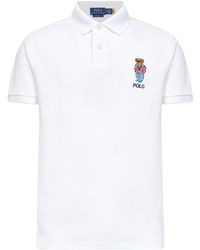 Polo Ralph Lauren - Piqué Custom Slim-Fit Polo Bear Polo Shirt - Lyst