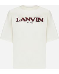 Lanvin - Curb Logo Cotton T-shirt - Lyst