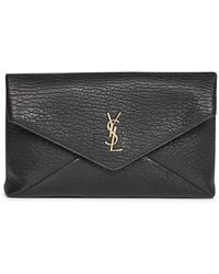 Saint Laurent - Cassandre Large Lambskin Envelope Clutch<Br - Lyst