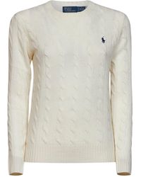 Polo Ralph Lauren - Cream Cable-Knit Wool And Cashmere Sweater - Lyst
