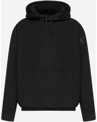 Stone Island Shadow Project Cotton And Wool Blend Hoodie - Black