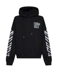 Off-White c/o Virgil Abloh - Cotton Motion Arrow Skate Zip-Up Hoodie - Lyst