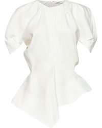 KHAITE - Natural Linen And Silk Blend Rumi Asymmetric Top - Lyst
