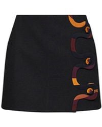 PUCCI - Tecno Poudre Mini Skirt With Printed Wavy Trim - Lyst