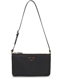 Prada - Pouch Con Tracolla Nera - Lyst