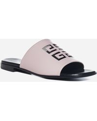 Givenchy 4g Leather Slide in Black | Lyst