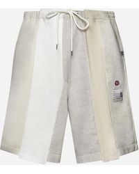 Maison Mihara Yasuhiro - Vertical Switching Cotton Shorts - Lyst
