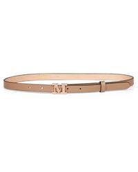 Max Mara - Clay Leather Mgraziata Monogram Belt - Lyst