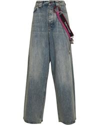 Balenciaga - Denim Charms Baggy Jeans - Lyst