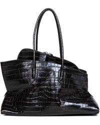 The Attico - Coffee "La Passeggiata Medium" Top Handle Bag - Lyst