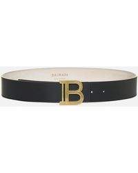 Balmain - B Logo Leather Belt - Lyst