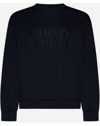 Giorgio Armani - Logo Modal-blend Sweatshirt - Lyst