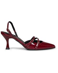 Alohas - Burgundy Patent Leather Joelle Slingback Pumps - Lyst