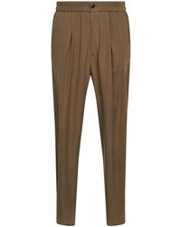 Giorgio Armani - Asv Cupro Natté One-Pleat Trousers - Lyst