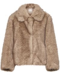 Max Mara - Honey Faux-Fur Smmalce Short Coat - Lyst