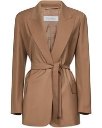 Max Mara - Canvas Talento Belted Blazer - Lyst