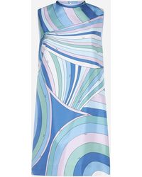 Emilio Pucci - Very Vivara Print Silk Mini Dress - Lyst