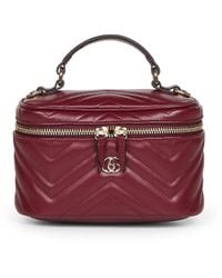Gucci - Gg Marmont Mini Vanity Matelassé Leather Shoulder Bag - Lyst