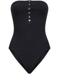 TOTEME - Ribbed Stretch Jersey Strapless One-Piece Swimsuit - Lyst