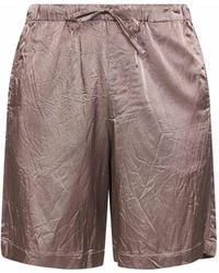 Dries Van Noten - Old Rose Viscose And Cotton Shorts - Lyst