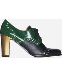 Chie Mihara Farid Leather Derby Shoes - Green