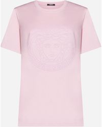 Versace - Medusa Logo Cotton T-shirt - Lyst