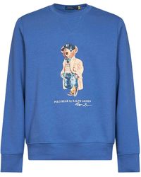 Polo Ralph Lauren - Light Cotton Blend Polo Bear Sweatshirt - Lyst