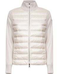 Moncler - Wool Zip-Up Padded Cardigan - Lyst