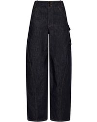 Self-Portrait - Denim Cargo Jeans - Lyst