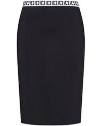 Versace - Knit Midi Skirt With Jacquard Details - Lyst