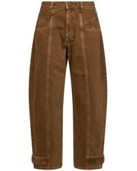 Isabel Marant - Cotton Denim Leya Barrel Jeans - Lyst
