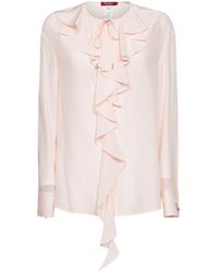 Max Mara - Silk Crêpe De Chine Mstepica Blouse - Lyst