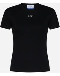Off-White c/o Virgil Abloh - Off- Ribbed Top Off Print - Lyst