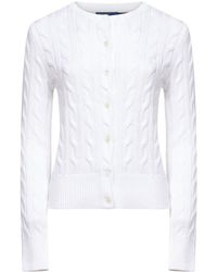 Polo Ralph Lauren - Cable-Knit Cotton Crewneck Cardigan - Lyst