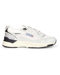 Autry - Mesh And Glitter Leather Hyperway Sneakers - Lyst