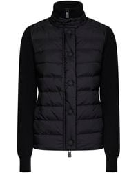 Moncler - Stretch Wool-Blend Padded Cardigan - Lyst