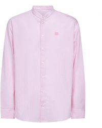 Etro - Striped Seersucker Cotton Logo Shirt - Lyst