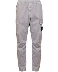 Stone Island - Organic Stretch Broken Twill Cargo Trousers - Lyst