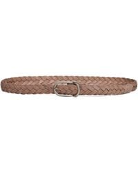 Brunello Cucinelli - Light Suede Woven Belt - Lyst